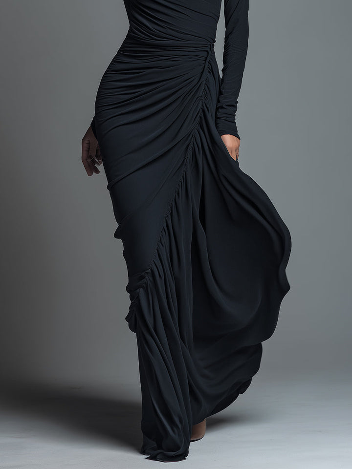 Nova | Jersey Knit Ruched Maxi Dress