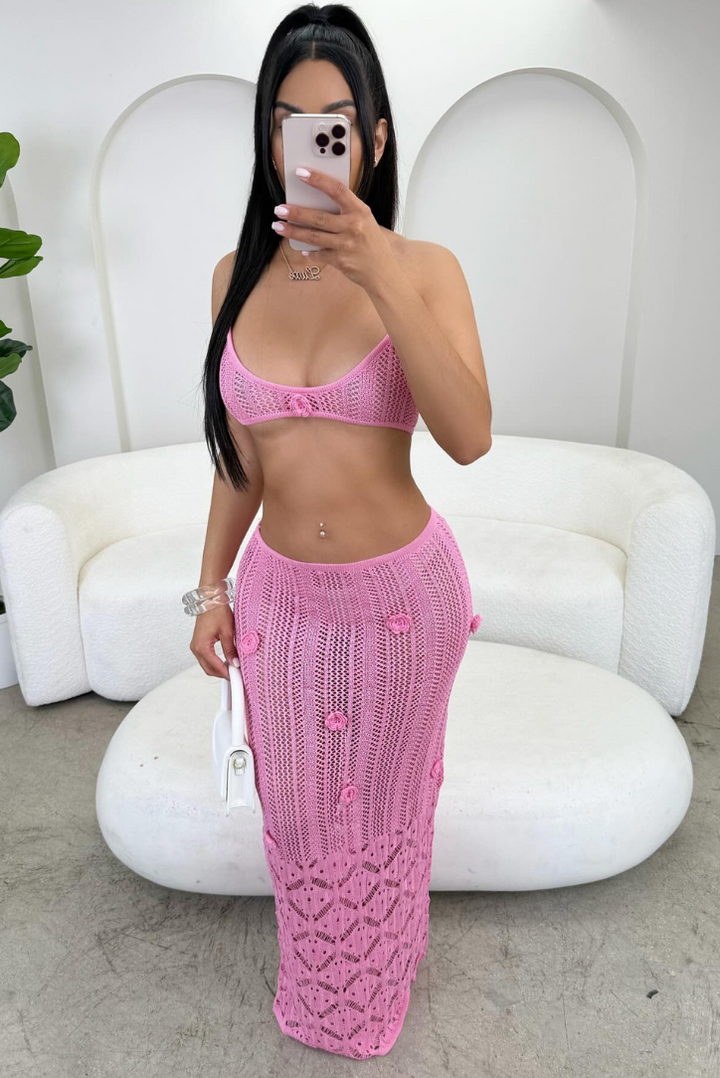 Vera | Crochet Maxi Skirt Set