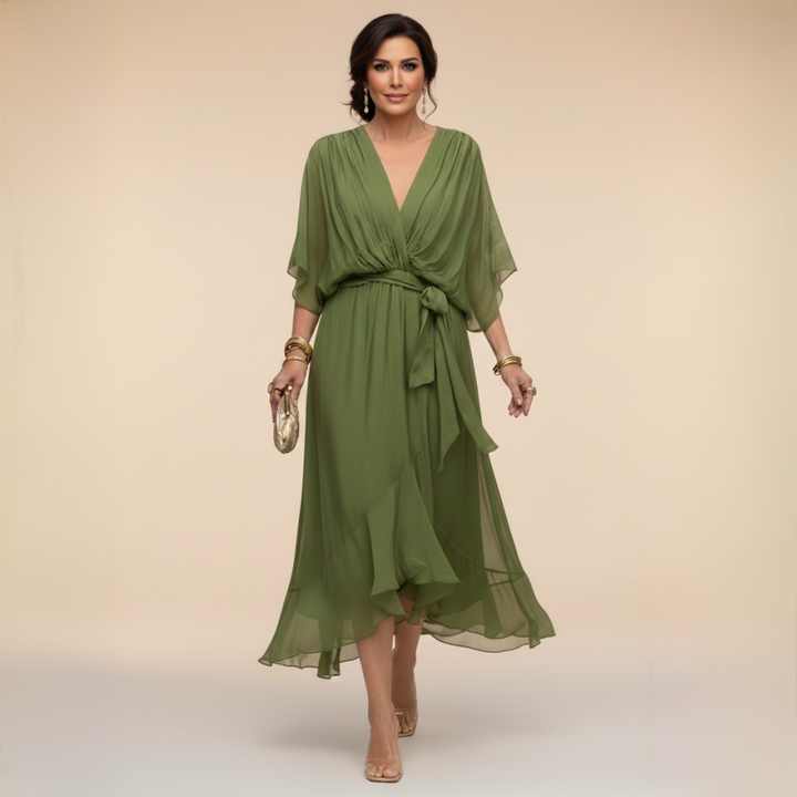 Aura | Drape Maxi Dress
