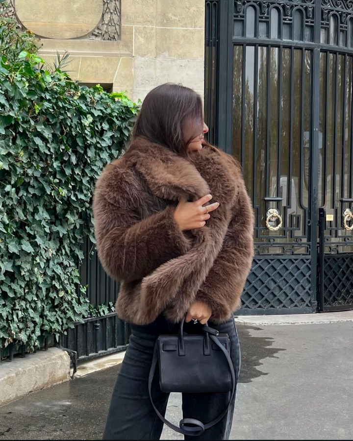 Felina - Burgundy Faux Fur Coat