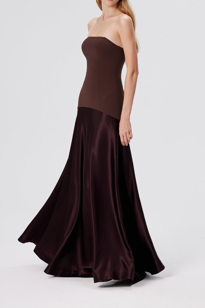 Cindy - Splicing Strapless Dress