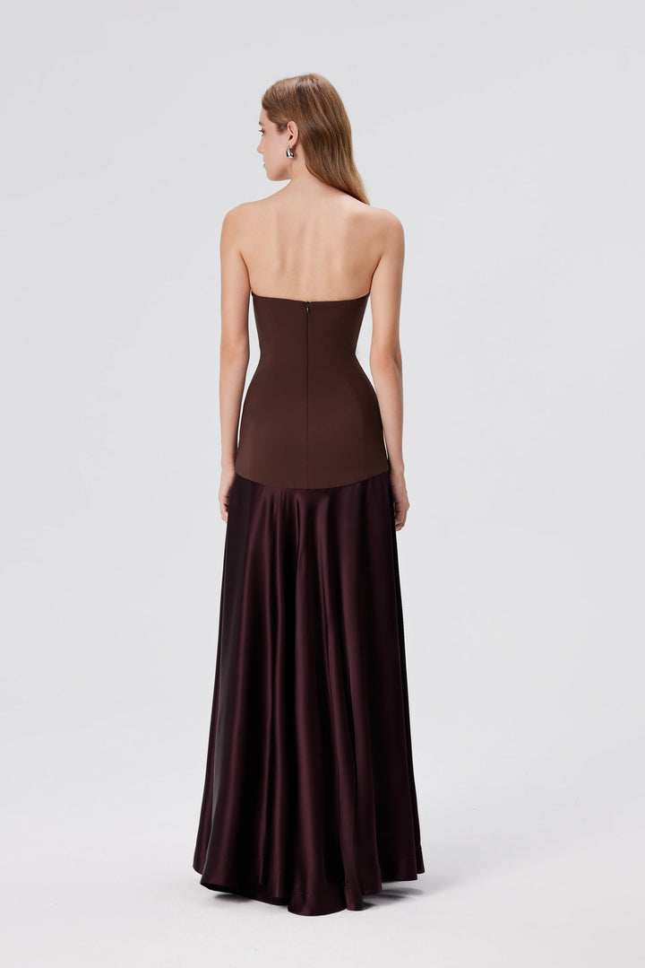 Cindy - Splicing Strapless Dress