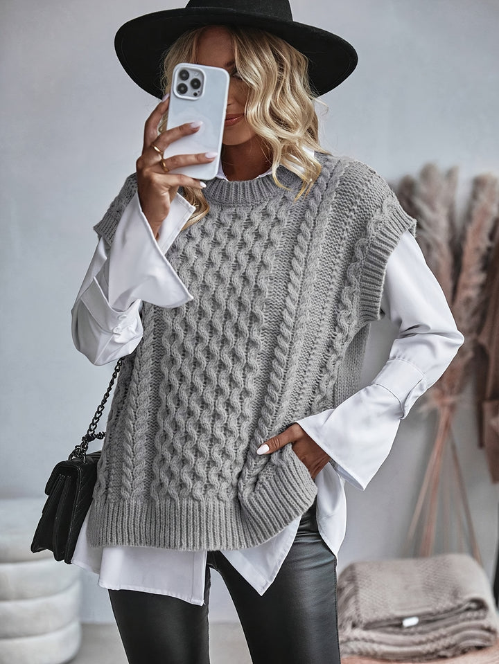 Lyla - Knitted Sleeveless Vest