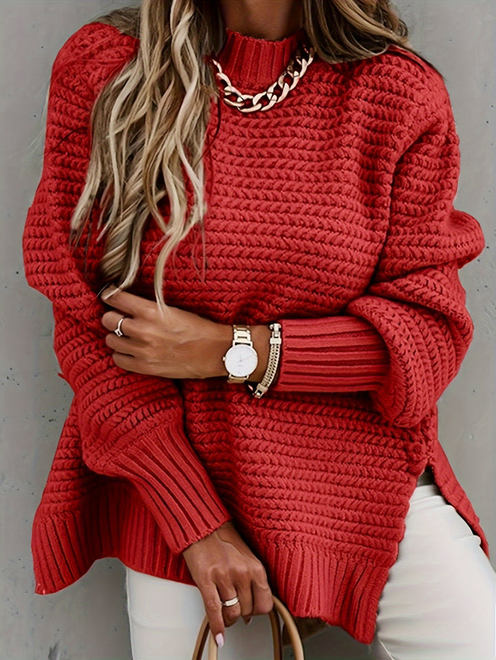 Teresa - Knitted Sweater With Slit