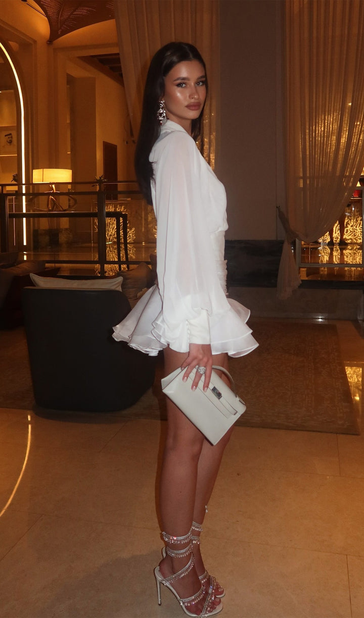 Angel | Lantern Sleeve Mini Dress