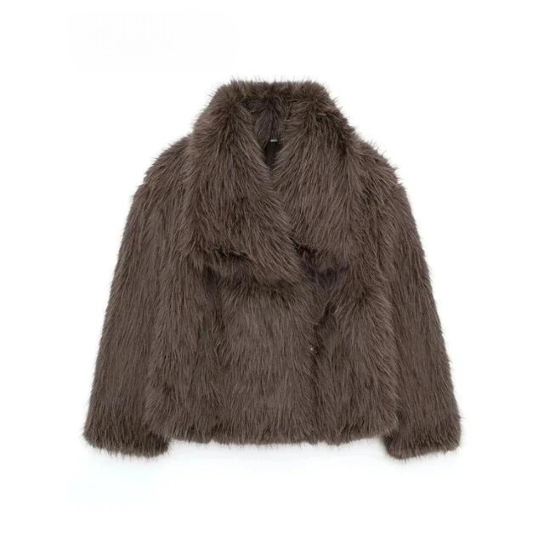 Felina - Burgundy Faux Fur Coat