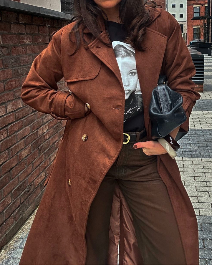 Dayanna - Suede Trench Coat