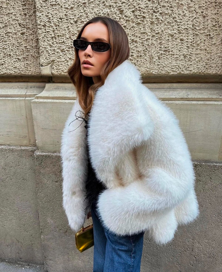 Felina - Burgundy Faux Fur Coat