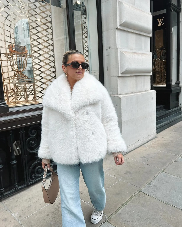 Felina - Burgundy Faux Fur Coat