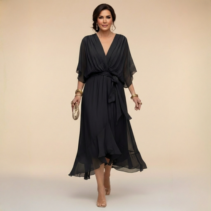 Aura | Drape Maxi Dress