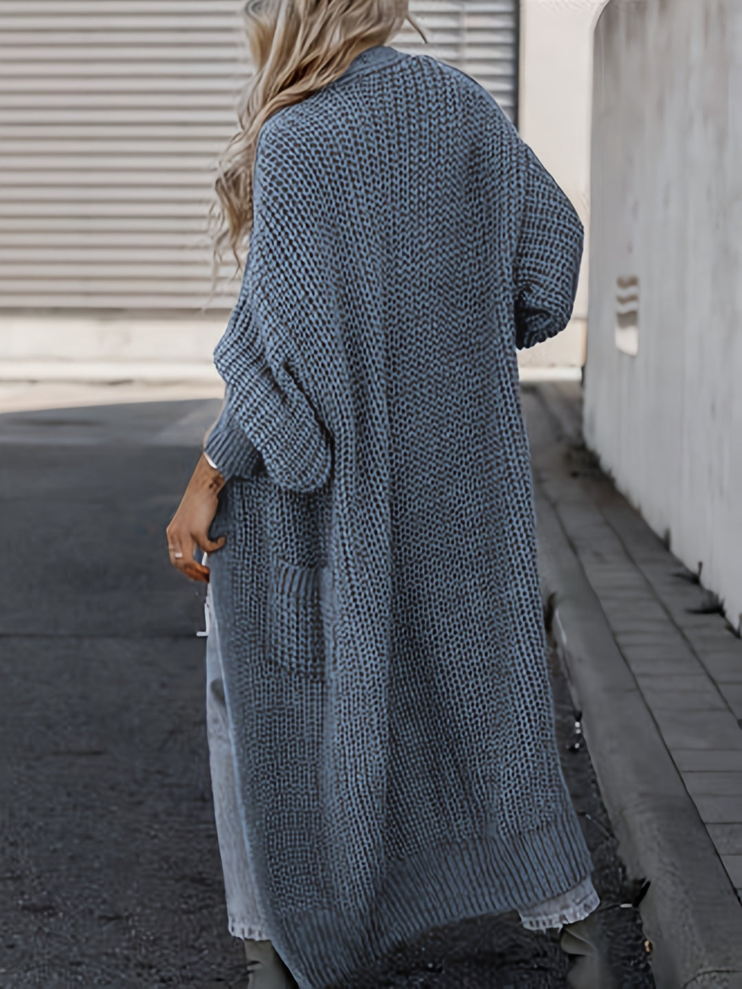 Aria- Midi Knit Pocket Cardigan