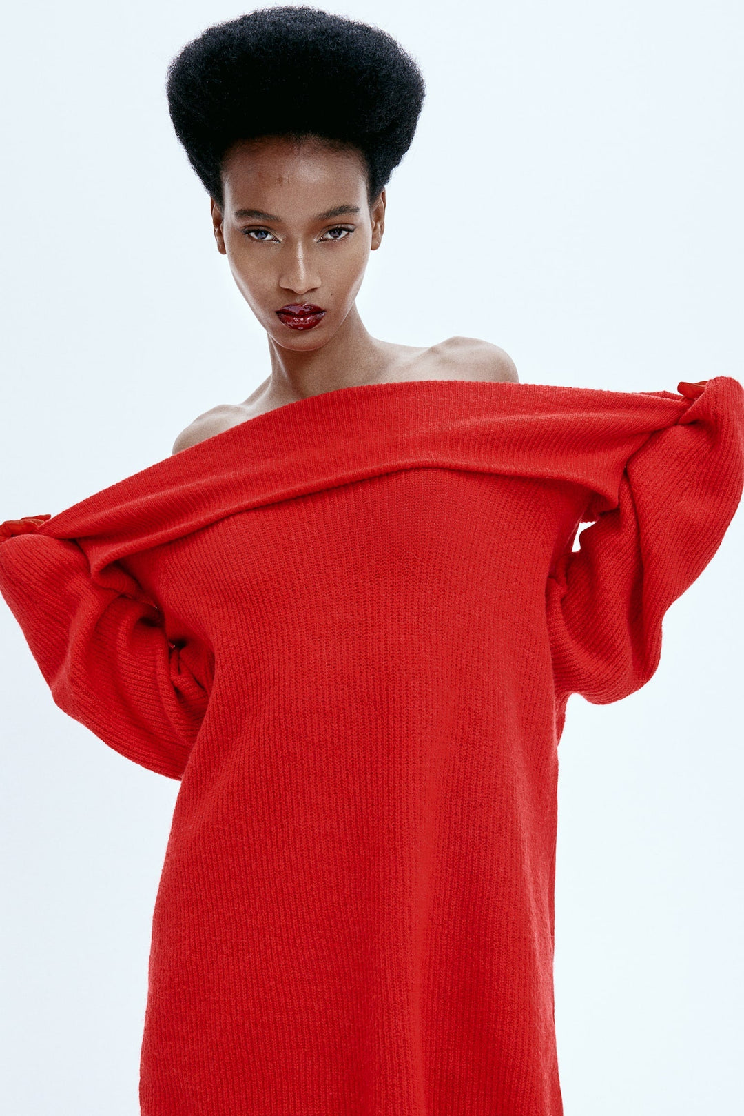 Jazzy - Off-Shoulder Layered Knitted Top