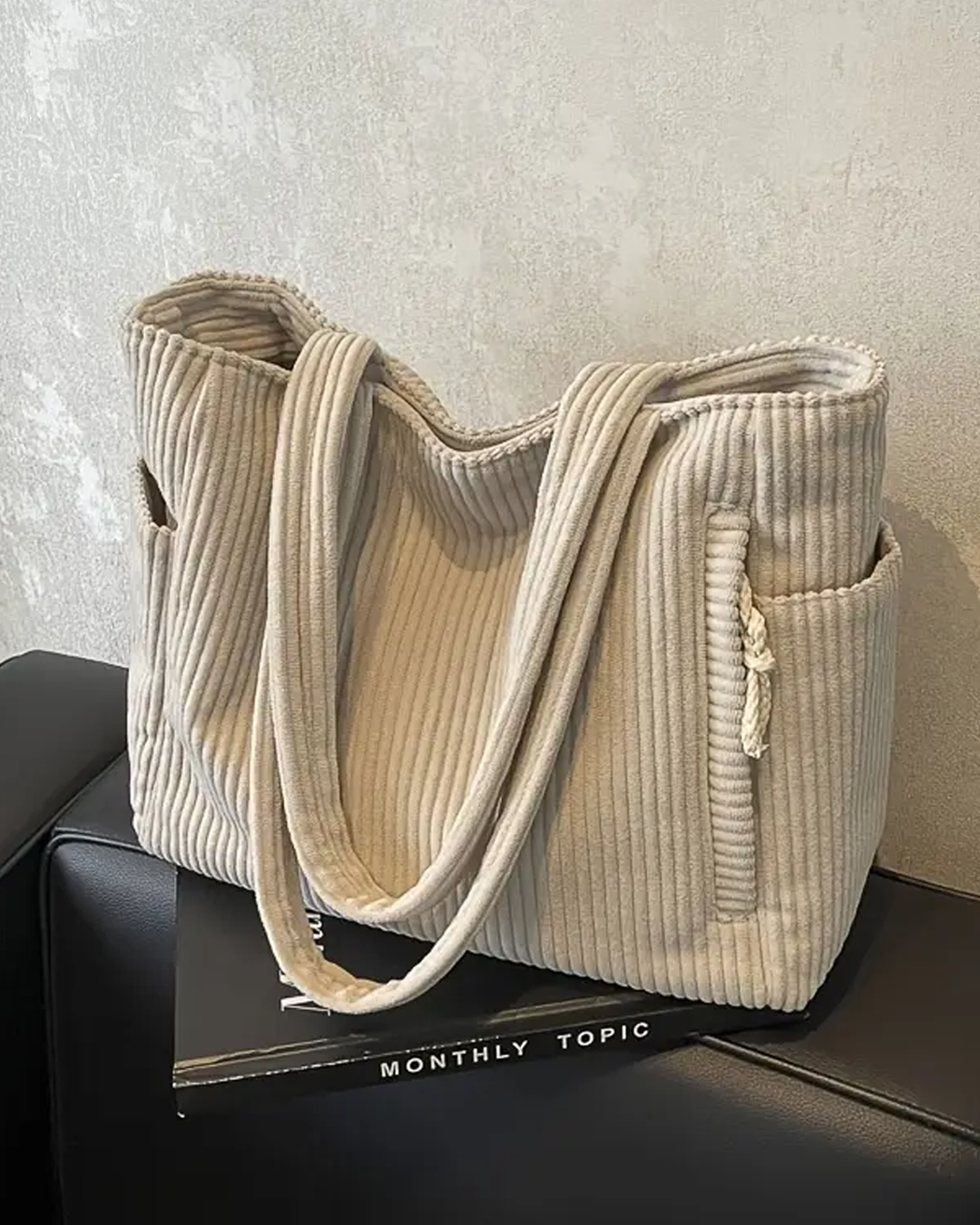 Tina – Ribbed Tote Bag