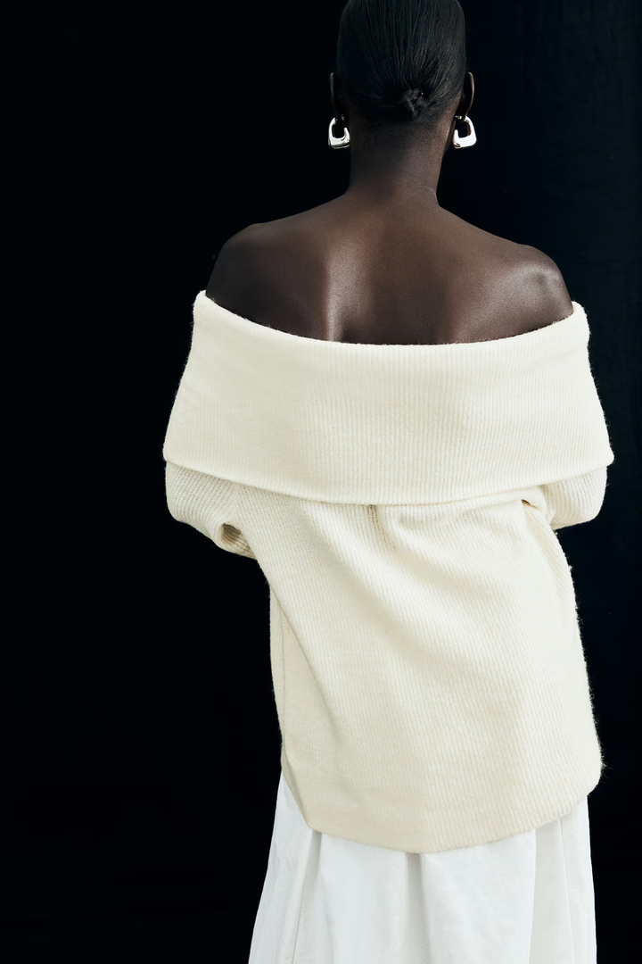 Jazzy - Off-Shoulder Layered Knitted Top