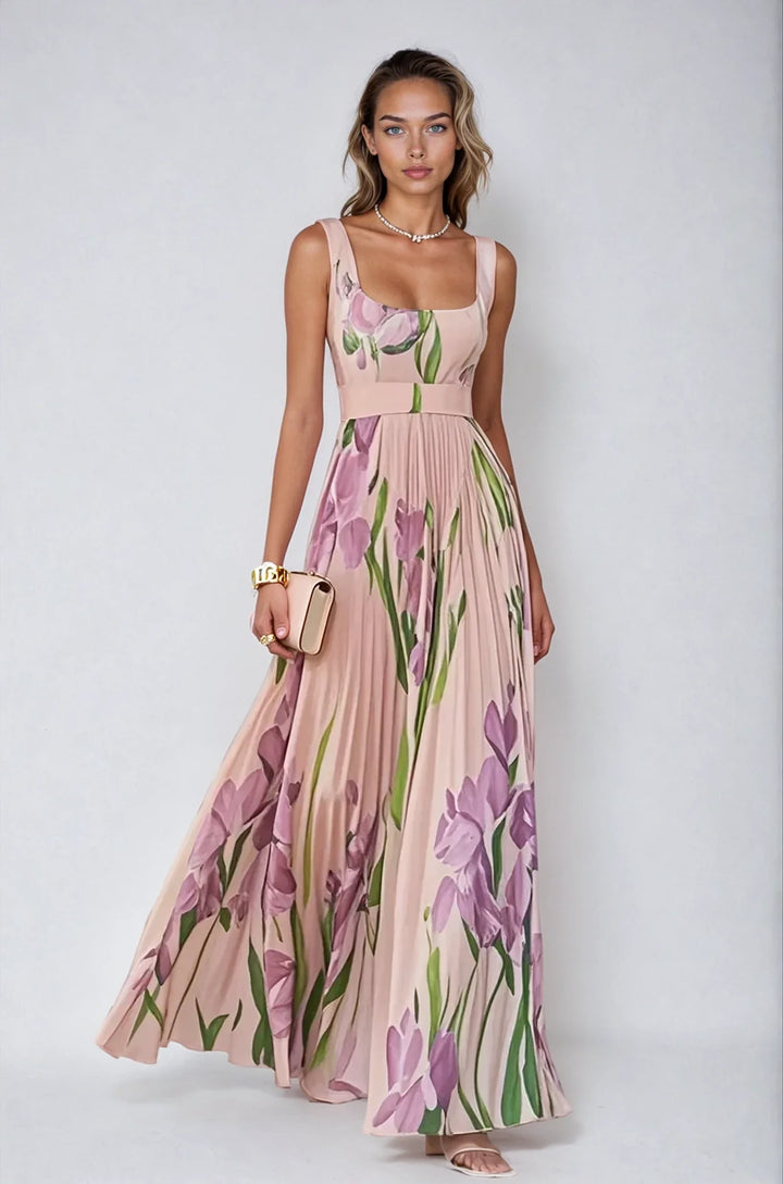 Delilah – Chiffon Floral Print Maxi Dress
