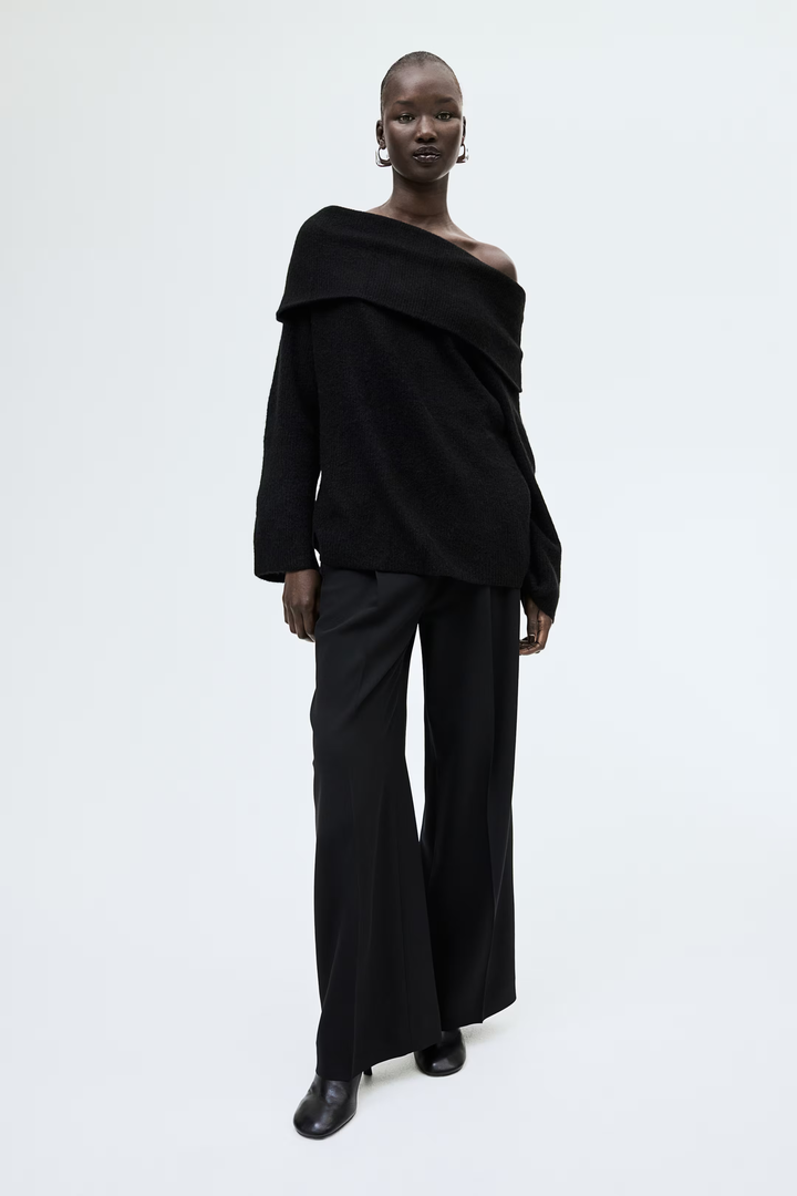 Jazzy - Off-Shoulder Layered Knitted Top