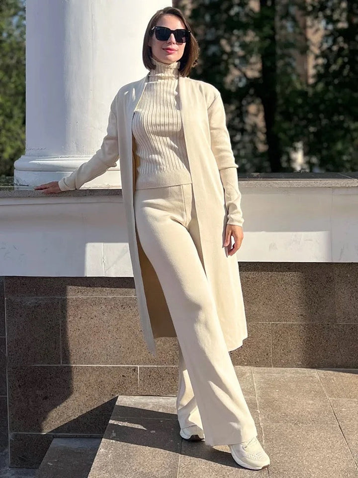 Bella - Ribbed Lounge Three Piece Set