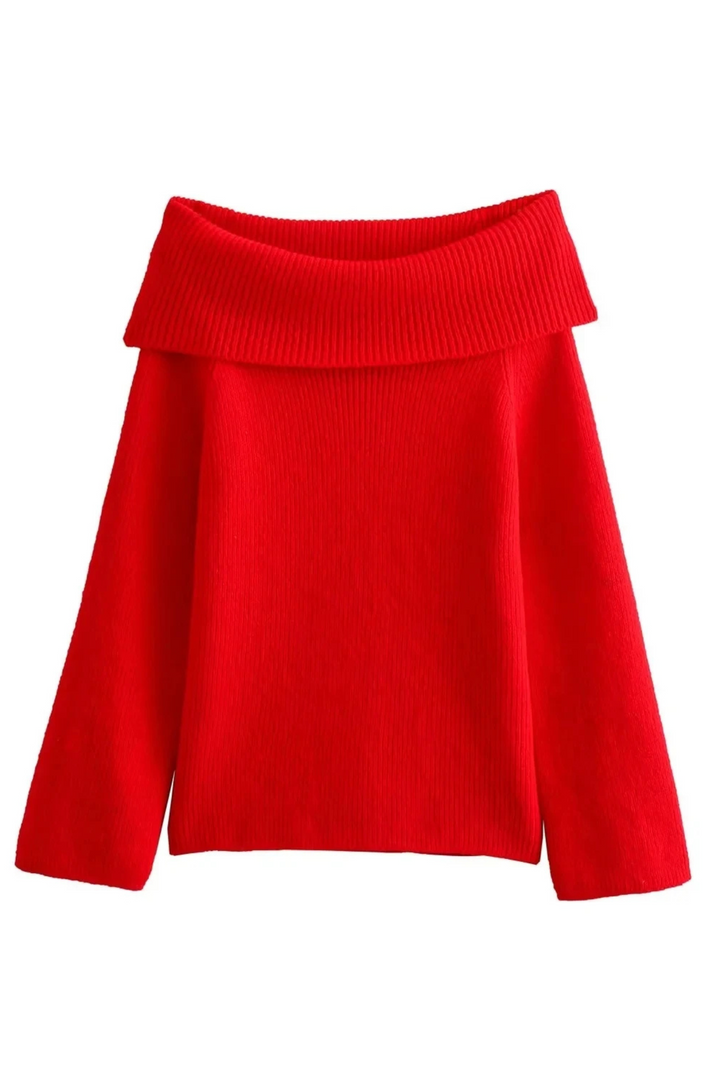 Jazzy - Off-Shoulder Layered Knitted Top