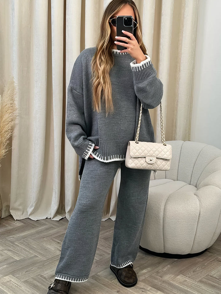 Celestina - Light Grey Knit Set