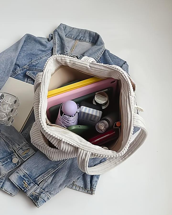 Tina – Ribbed Tote Bag