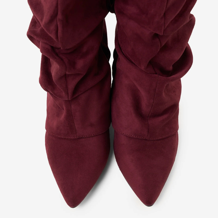 Orie | Buckle Pointed-Toe Knee-High Boots