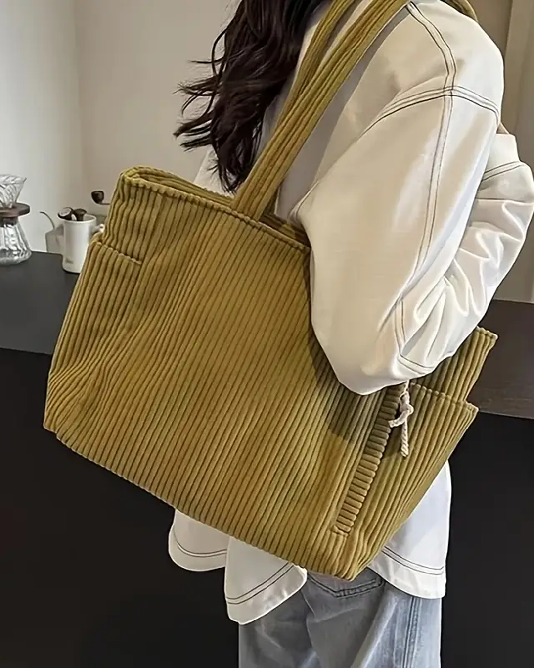 Tina – Ribbed Tote Bag