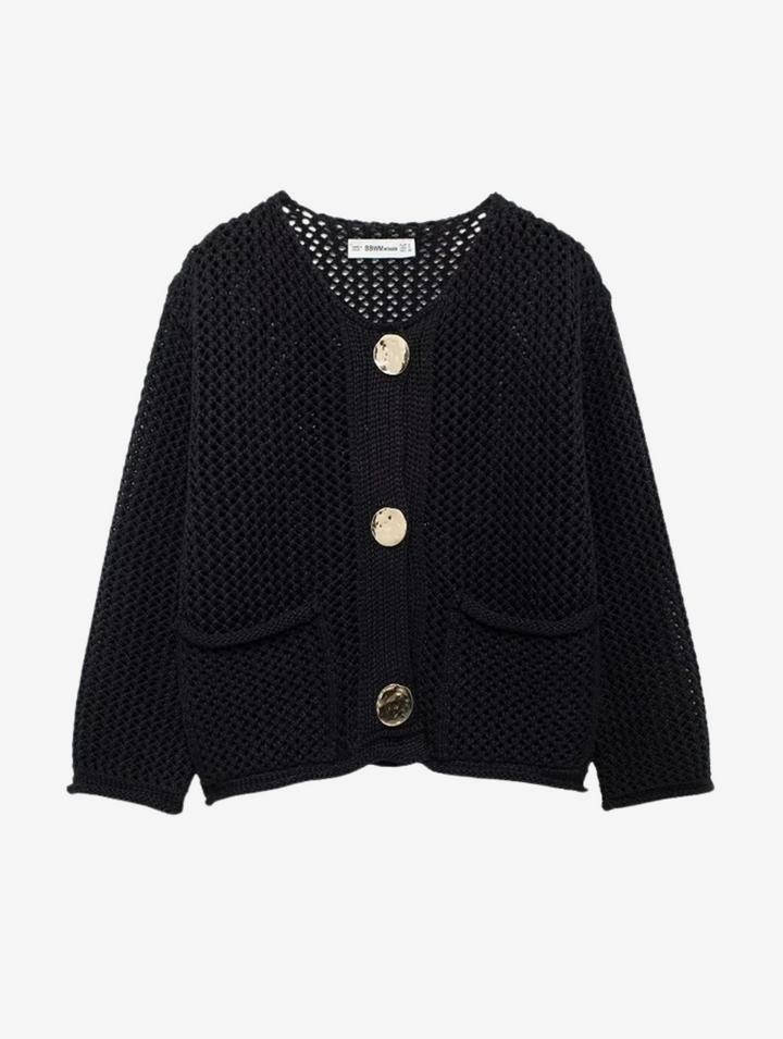 SOPHIA - Knitted Button Cardigan