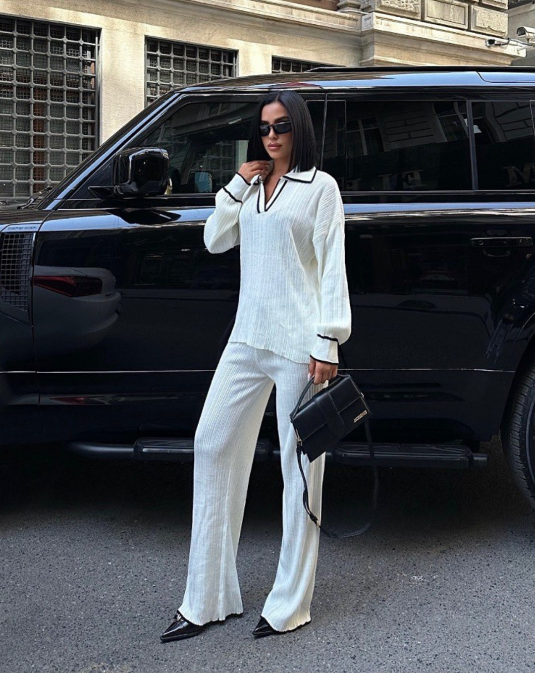 Jade - Ribbed Polo Set