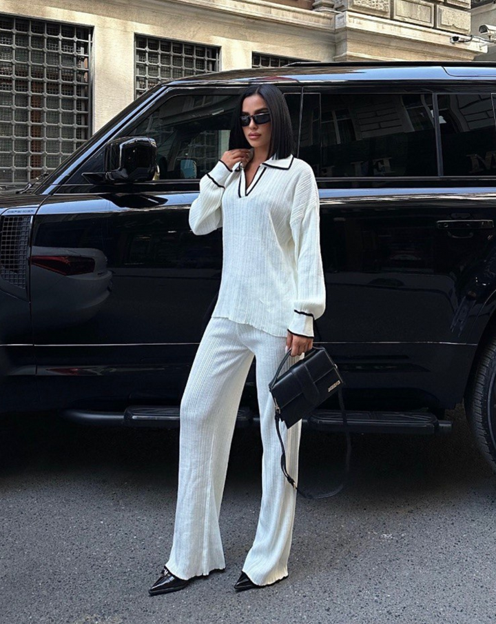 Jade - Ribbed Polo Set