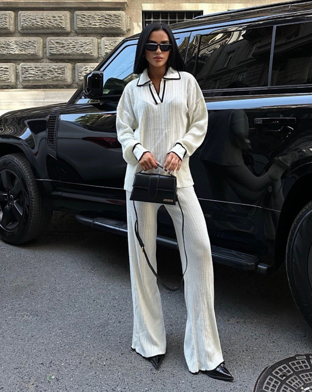 Jade - Ribbed Polo Set