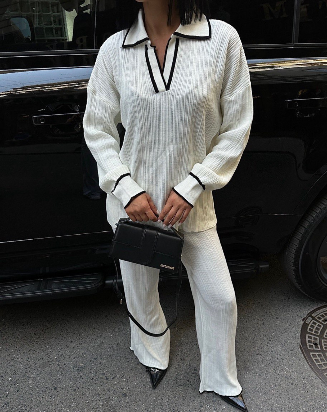Jade - Ribbed Polo Set