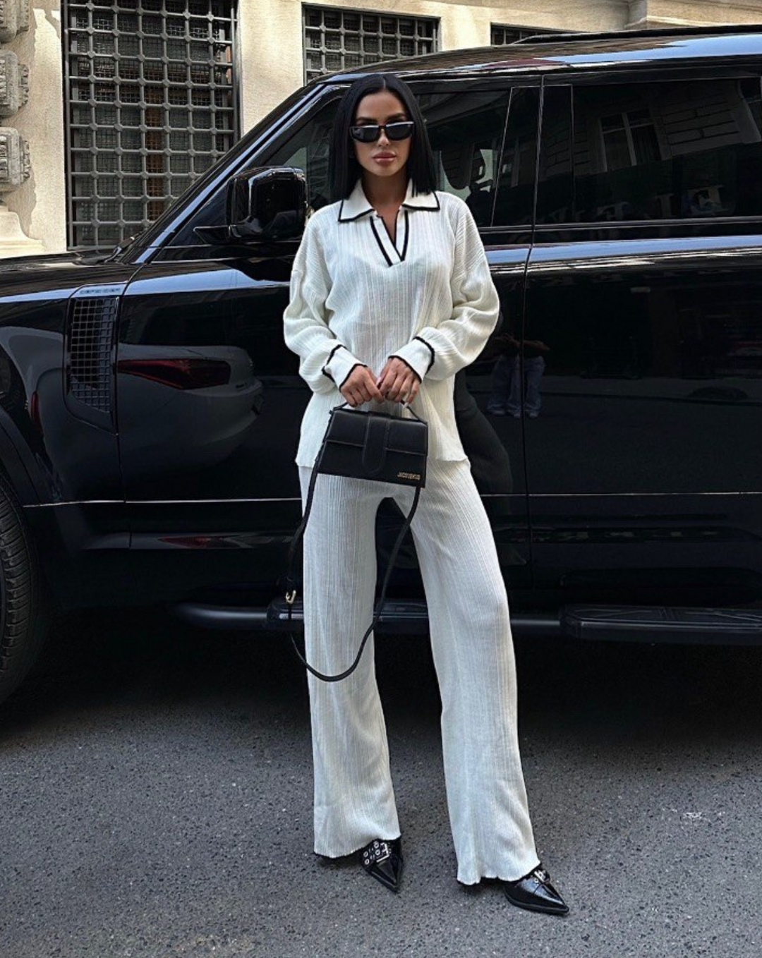 Jade - Ribbed Polo Set