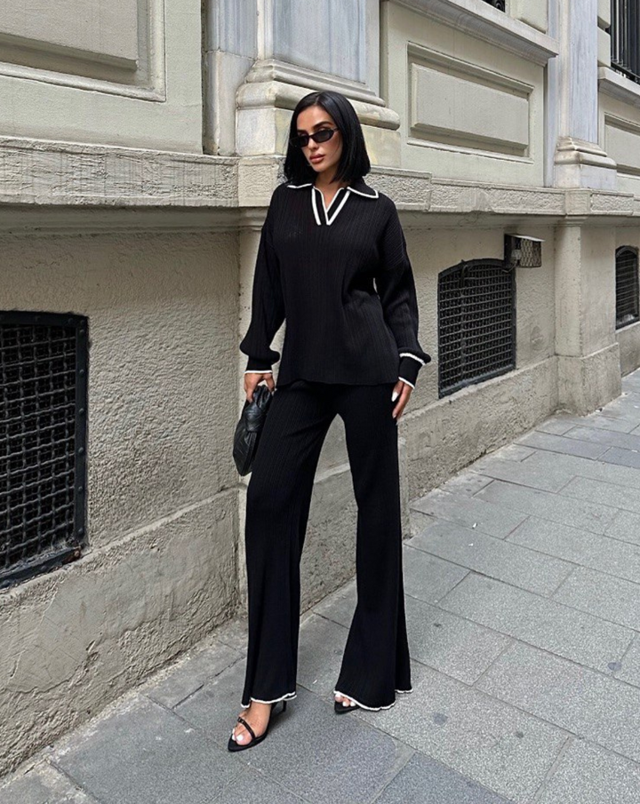 Jade - Ribbed Polo Set