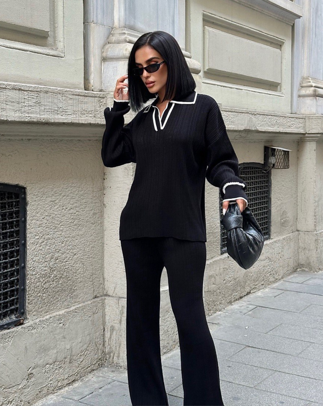 Jade - Ribbed Polo Set