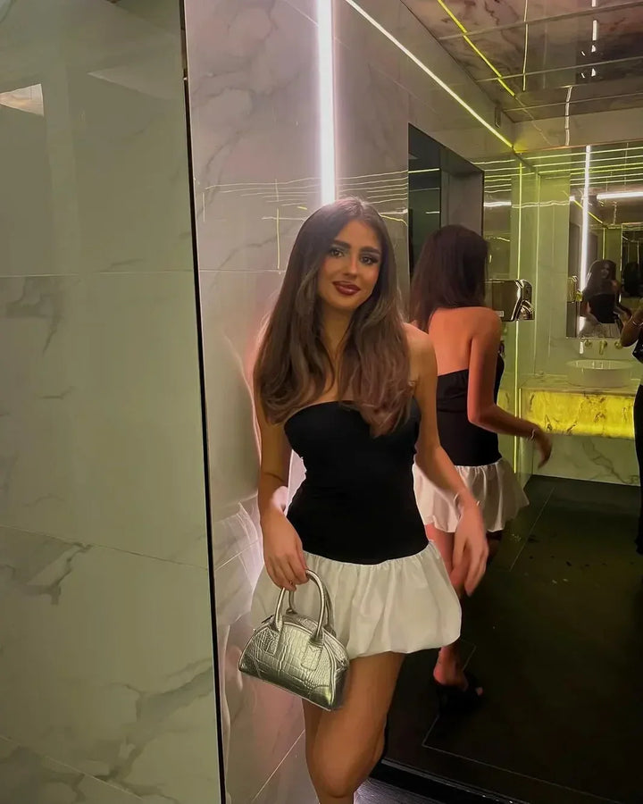 Danielle | Bubble Hem Mini Dress