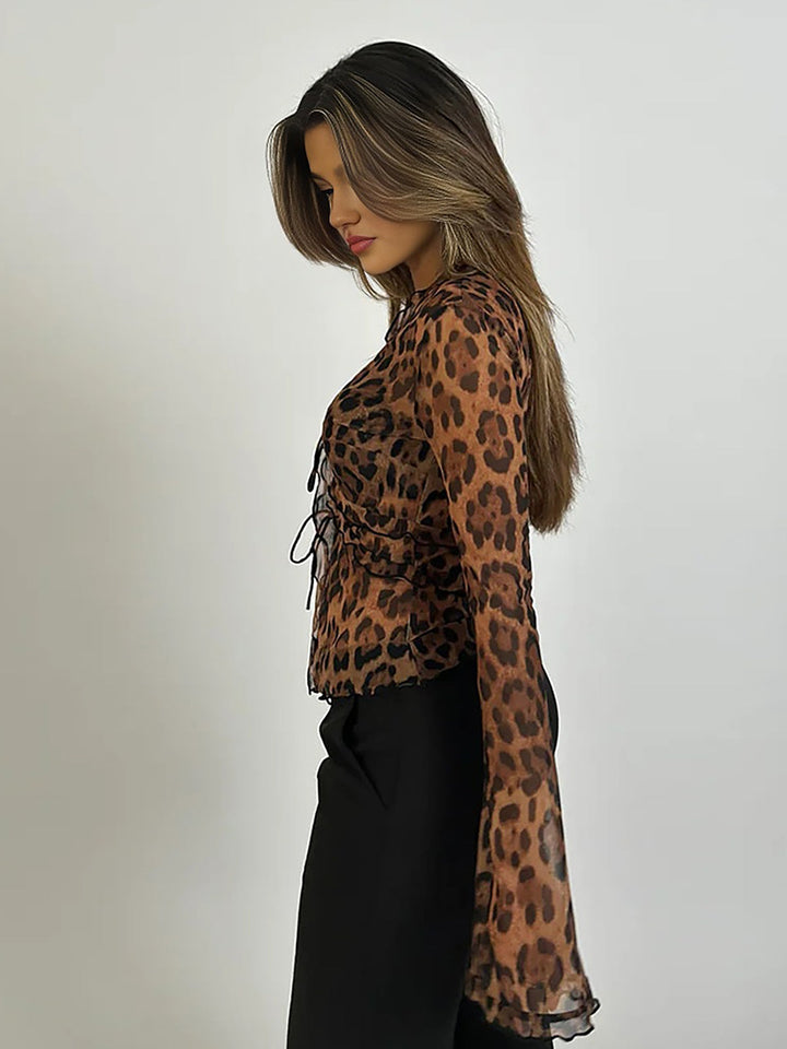 Zendaya - Leopard Print Knot Top