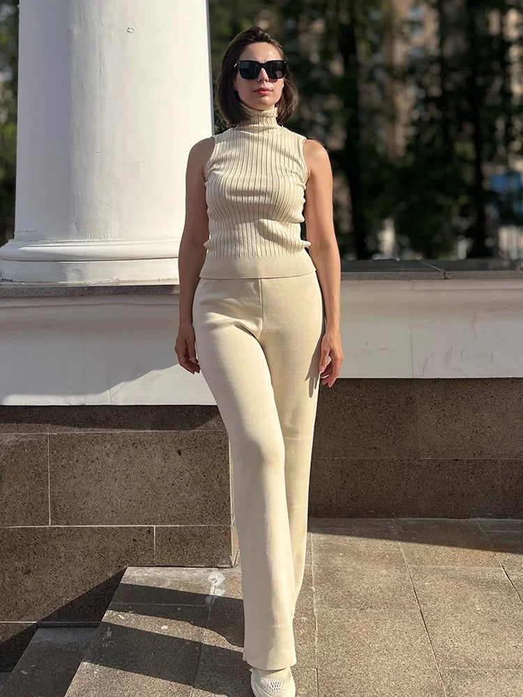 Bella - Ribbed Lounge Three Piece Set