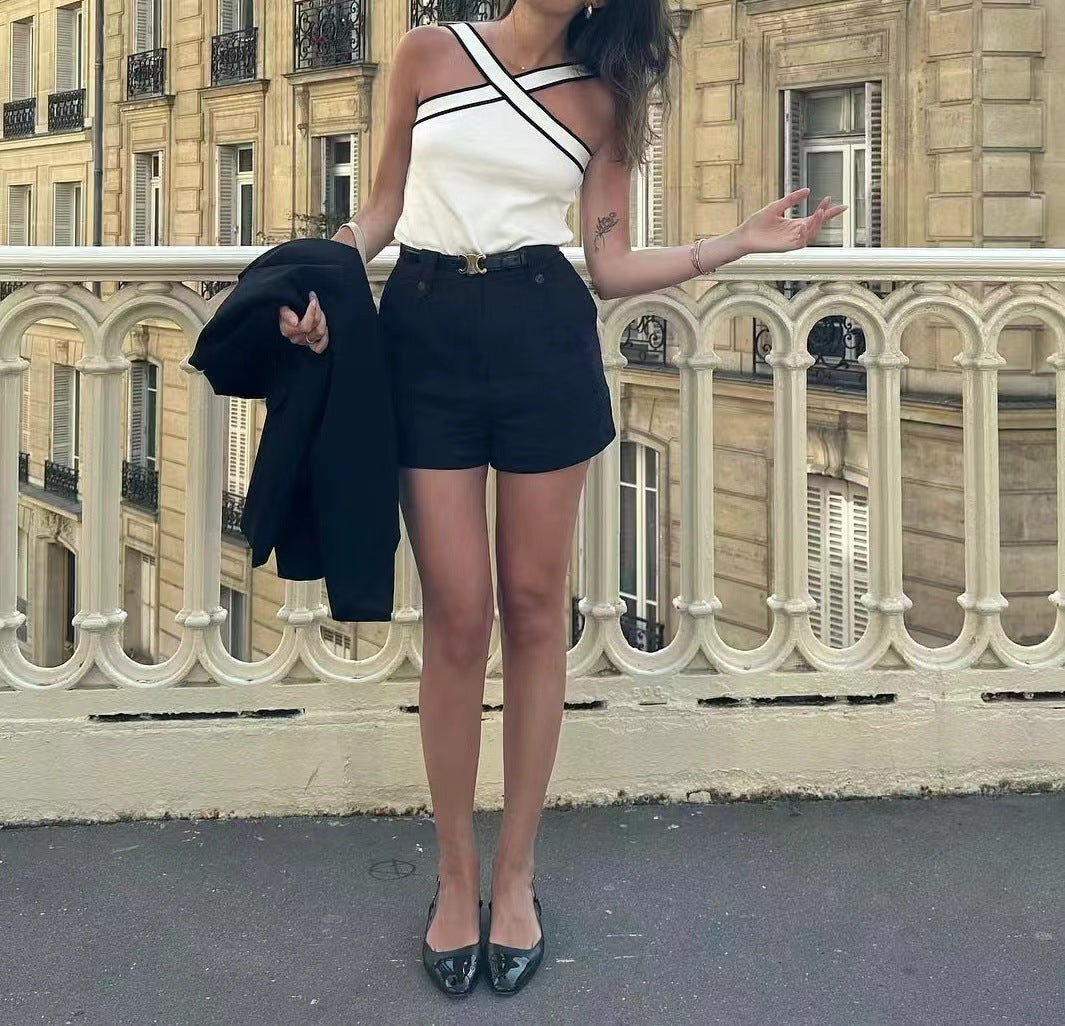 Hannah | Crossed Design Tank Top