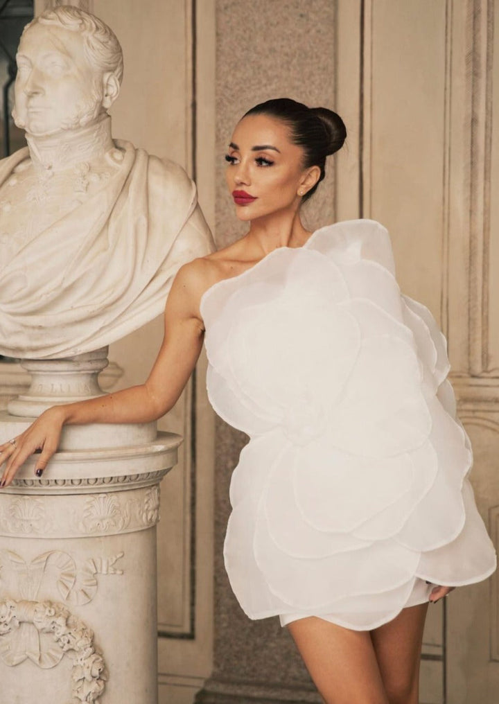 Bianca | Flower One Shoulder Mini Dress