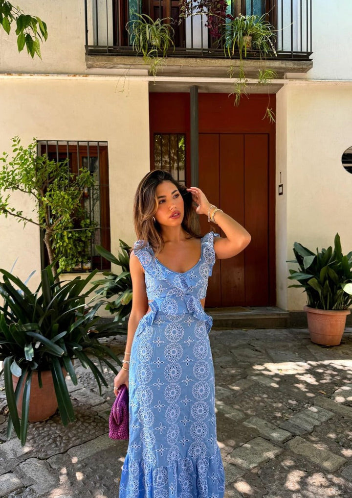 Camila | Ruffled Maxi Dress