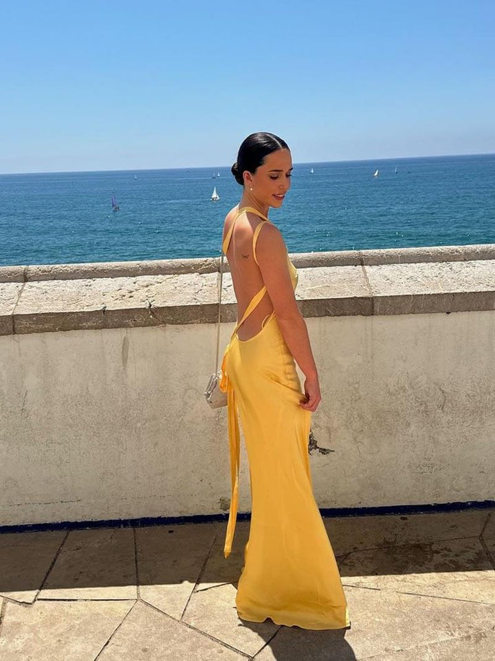 Caroline | Backless Maxi Dress