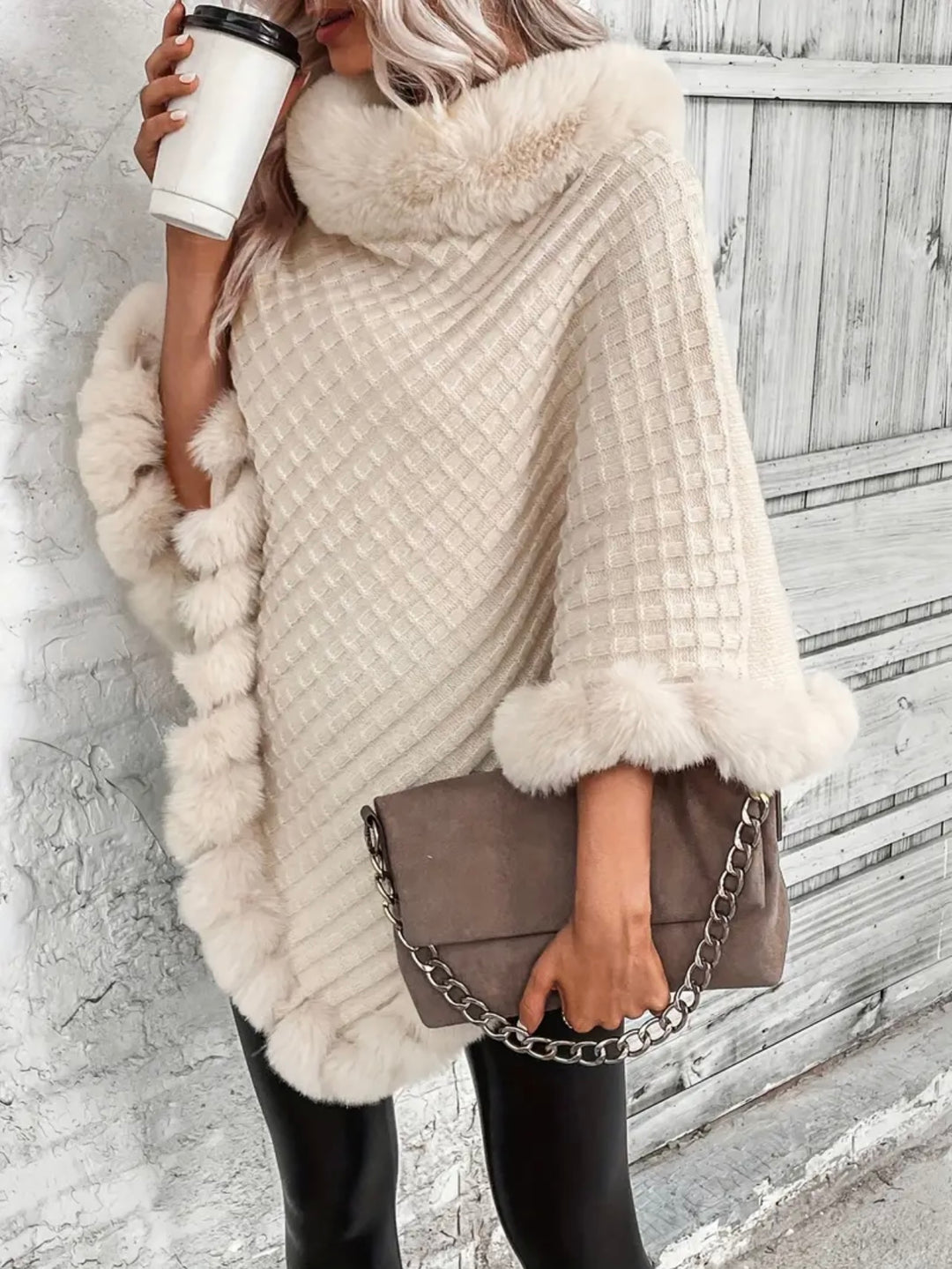 Inez - Fur Poncho