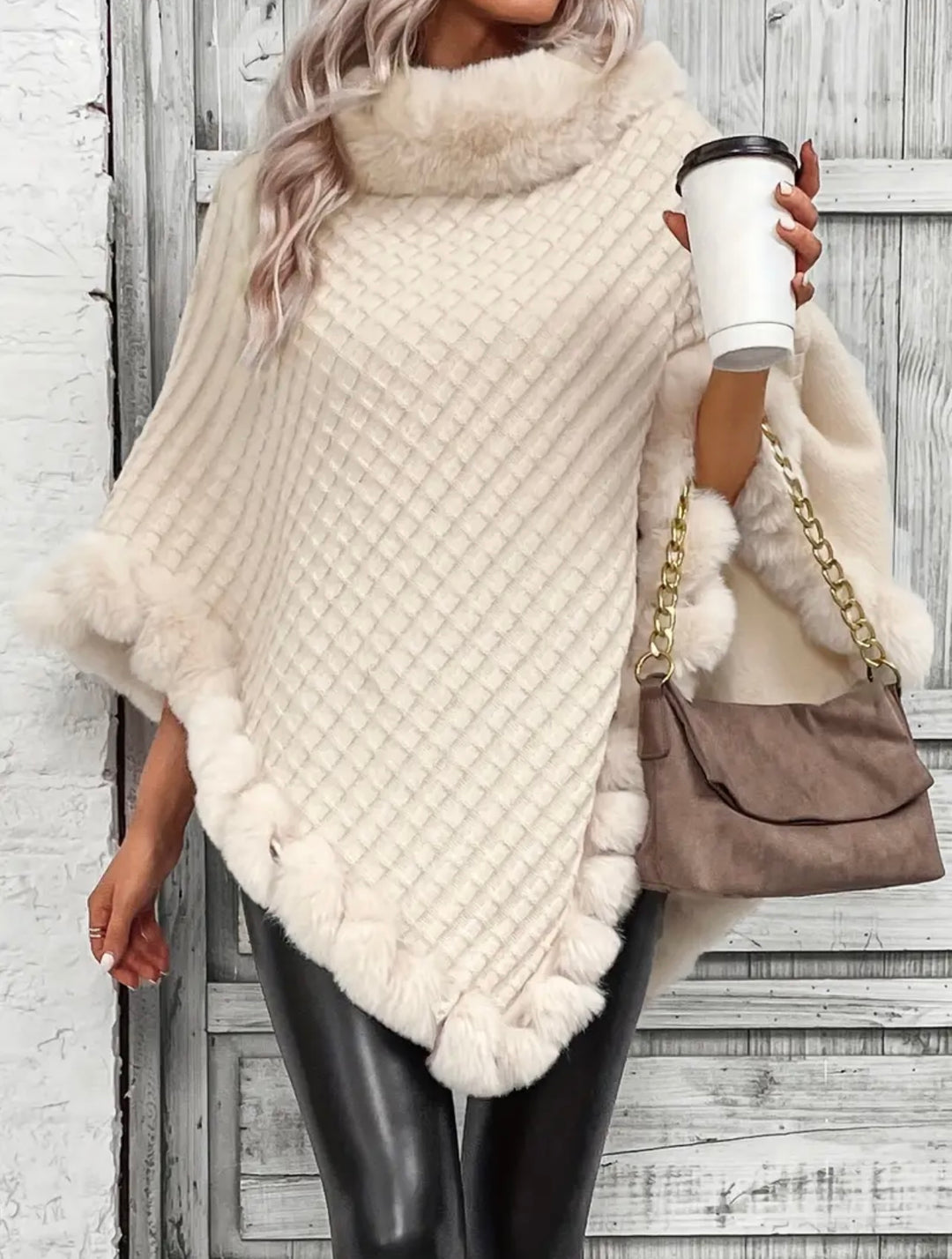 Inez - Fur Poncho