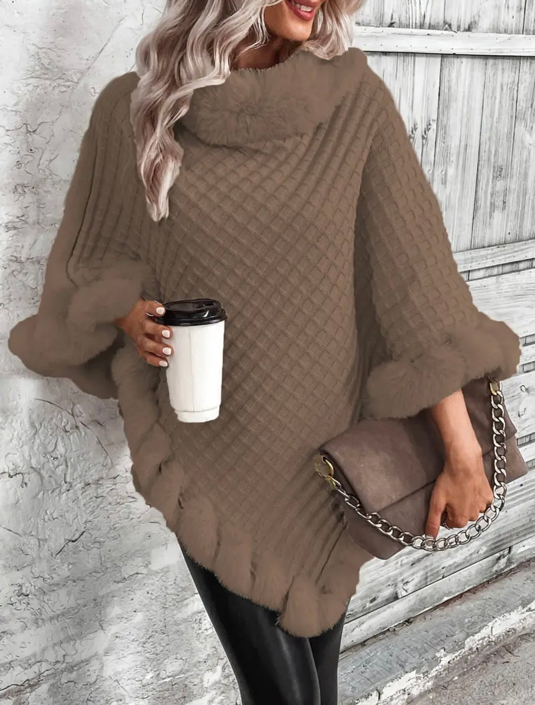 Inez - Fur Poncho
