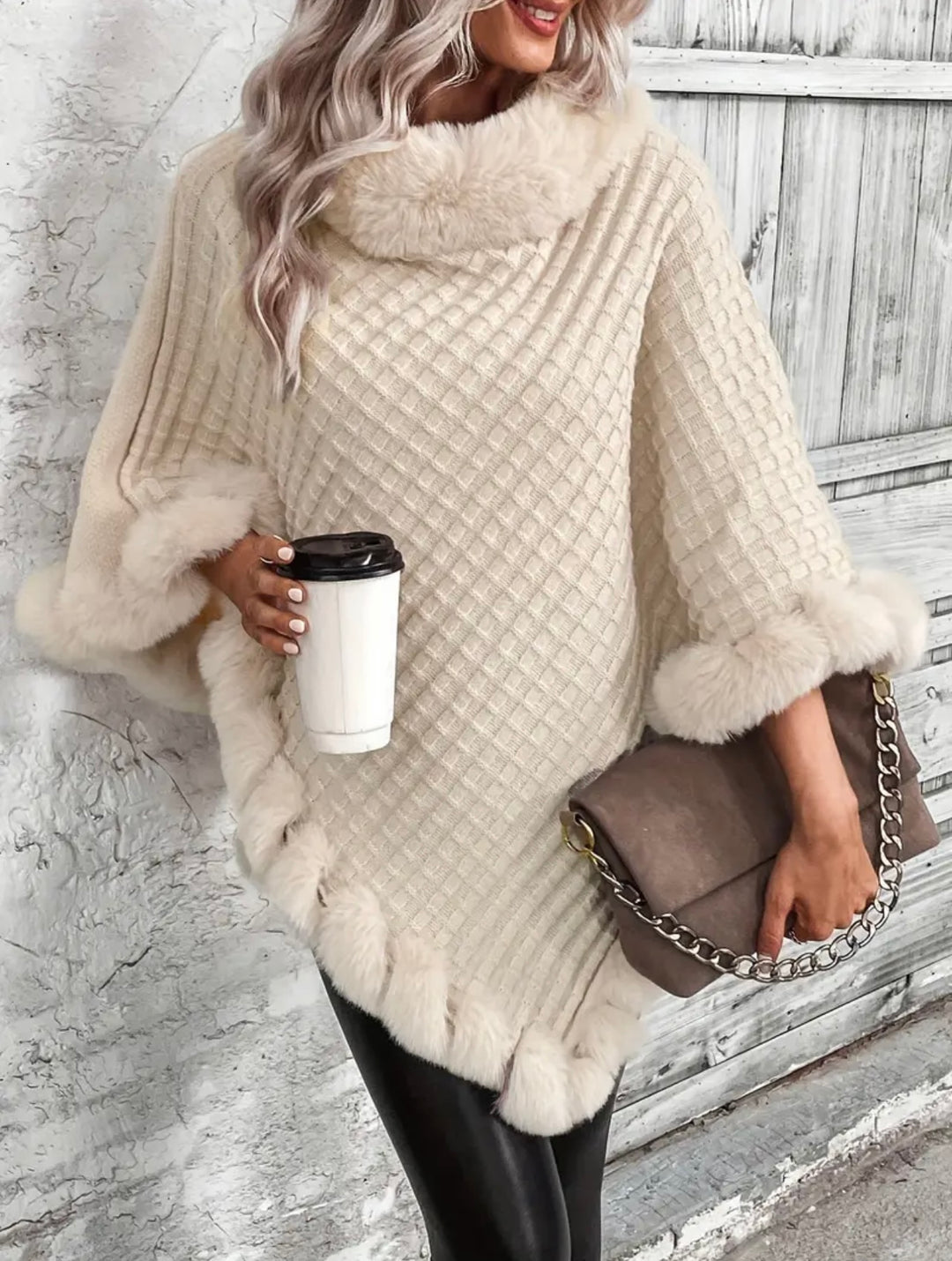 Inez - Fur Poncho