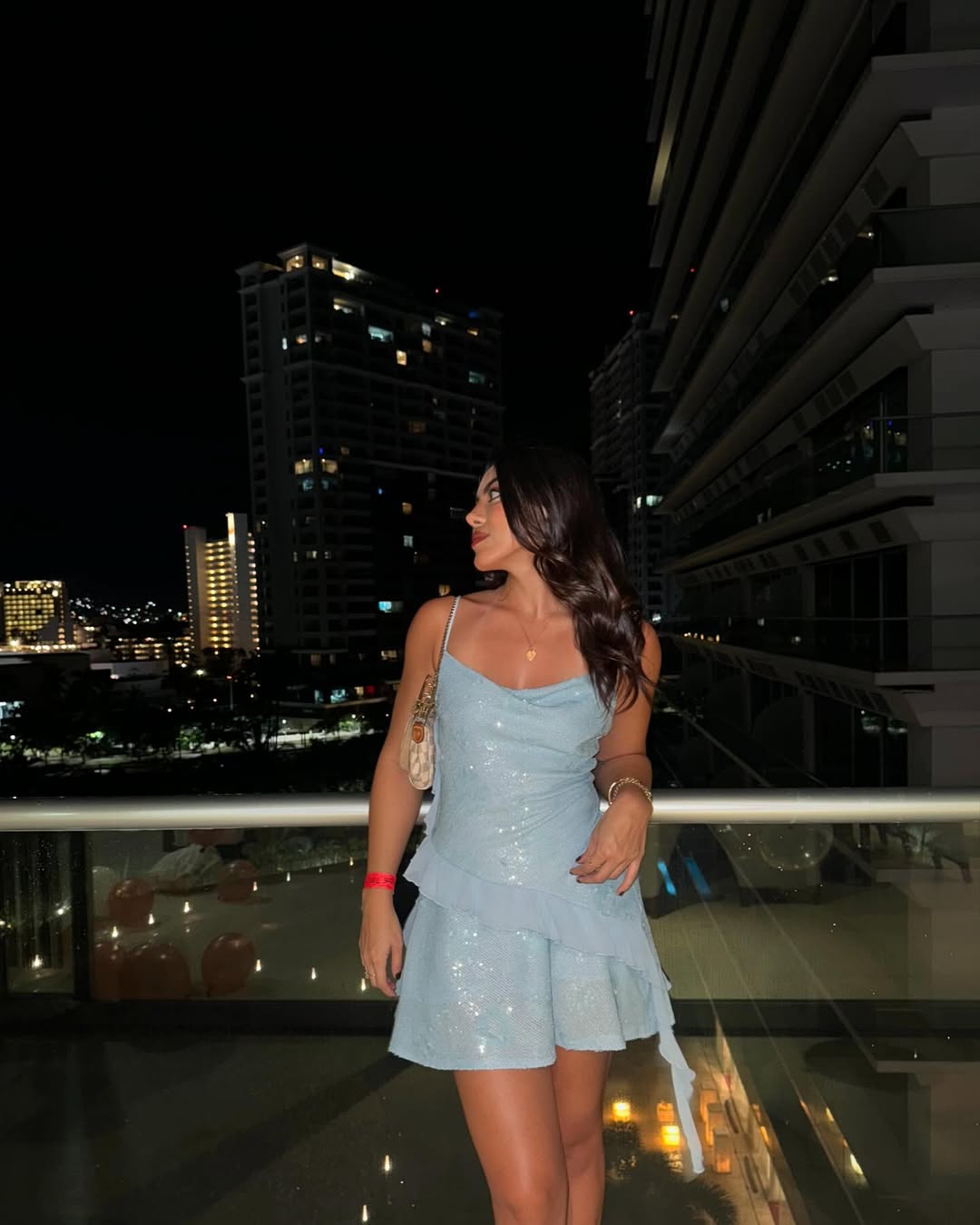 Serene | Ruffled Sleeveless Sequined Mini Dress