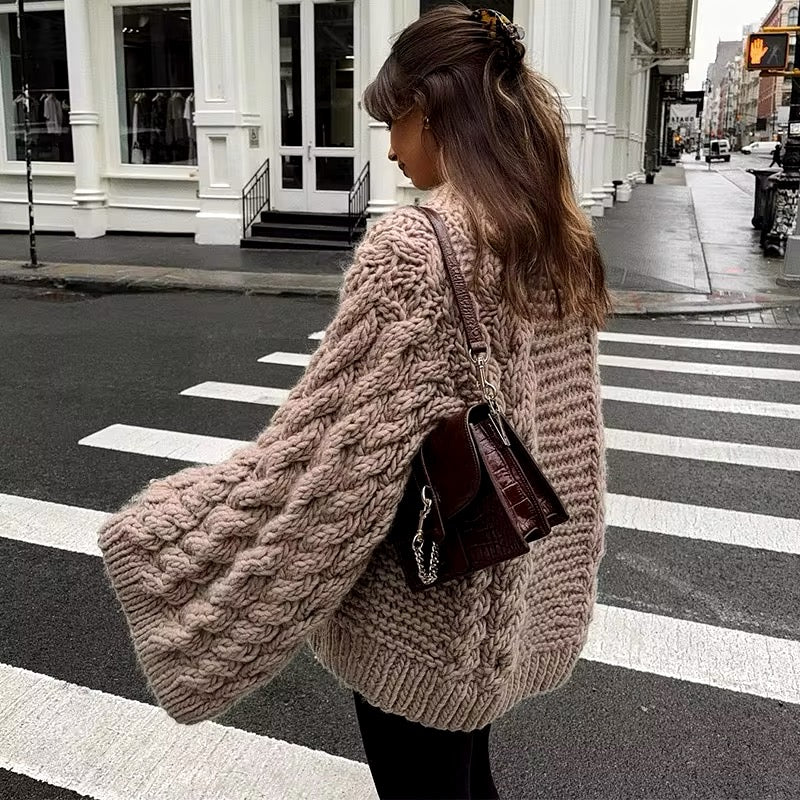 Holly - Khaki Oversized Sweater