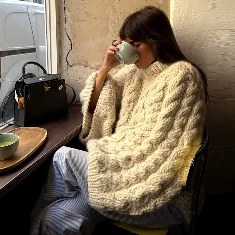 Holly - Khaki Oversized Sweater