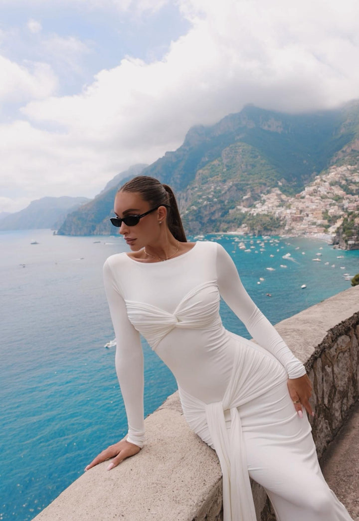 Nela | Draped Maxi Dress