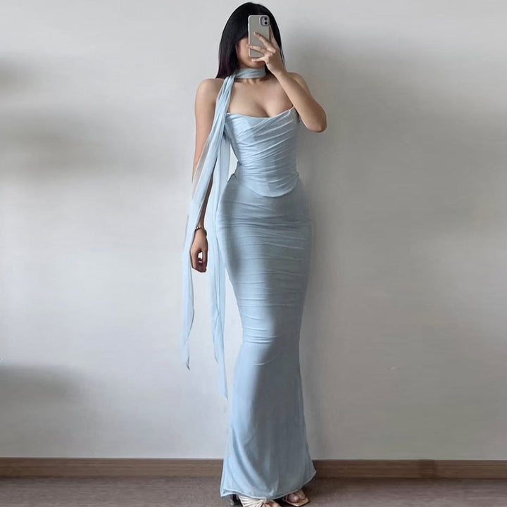 Aniyah | Strapless Bodycon Maxi Dress